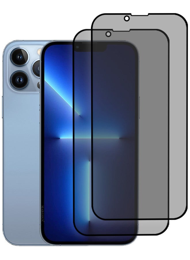 مارجون [iPhone 13 Pro Max] عبوة من قطعتين من واقي الشاشة للخصوصية 9H تغطية كاملة للشاشة من الزجاج المقوى المضاد للتجسس والخالي من الفقاعات وواقي الشاشة الصديق للبيئة - Image 1