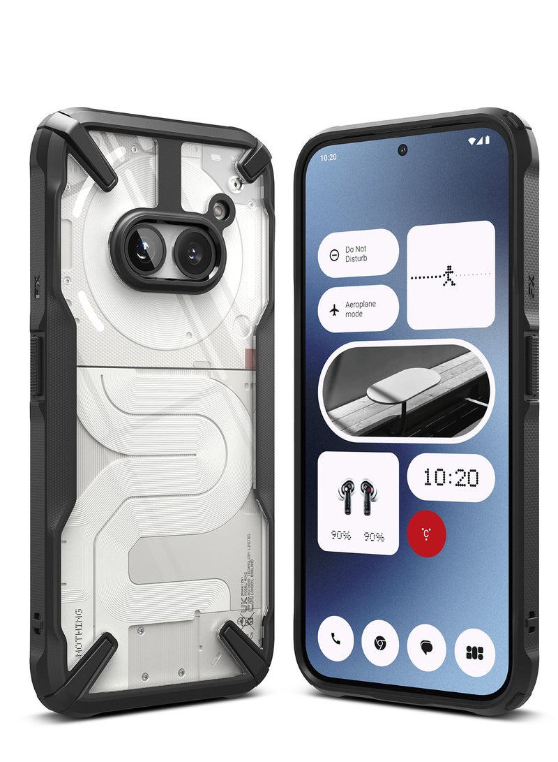 Ringke Fusion-X Compatible With Nothing Phone 2A Case , Anti-Scratch Dual Coating Advanced Rugged Hybrid Heavy Duty Bumper Phone Case Cover - Black  - Image 1