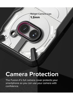 Ringke Fusion-X Compatible With Nothing Phone 2A Case , Anti-Scratch Dual Coating Advanced Rugged Hybrid Heavy Duty Bumper Phone Case Cover - Black  - Image 4