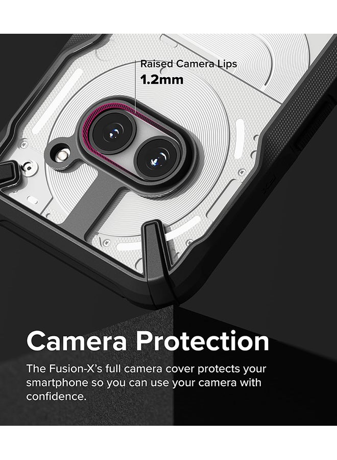 Ringke Fusion-X Compatible With Nothing Phone 2A Case , Anti-Scratch Dual Coating Advanced Rugged Hybrid Heavy Duty Bumper Phone Case Cover - Black  - Image 4