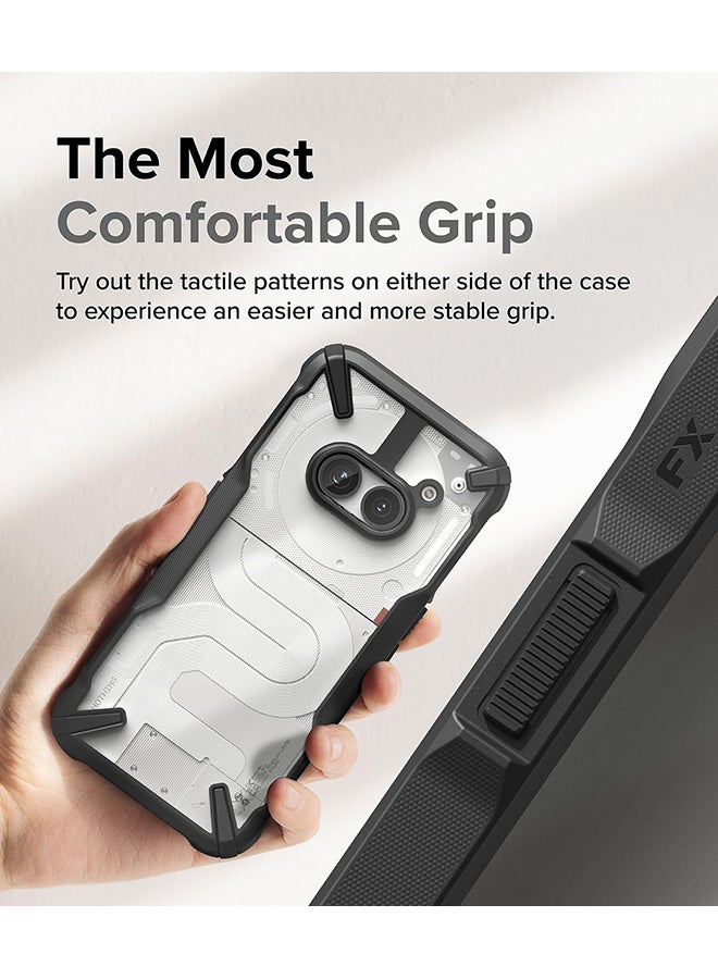 Ringke Fusion-X Compatible With Nothing Phone 2A Case , Anti-Scratch Dual Coating Advanced Rugged Hybrid Heavy Duty Bumper Phone Case Cover - Black  - Image 5