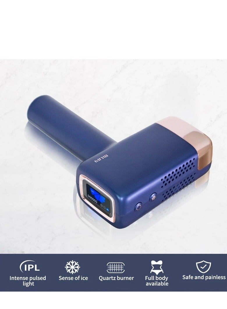 MLAY T14 Painless Ice Compression Epilator Hair Removal Device Free Gift Blackhead Remover Dark Blue - Image 5