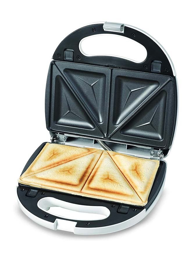 KENWOOD - Kenwood Sandwich Maker 2 In 1 (Sandwich And Grill/Griddle) Dual Plate Press For Toasties, Paninis & Snacks - Easy To Use & Clean, Non-Stick Plates, Compact Size Bread Toaster Owsmp01.Aowh. 750 W SMP01.A0WH White - Image 1