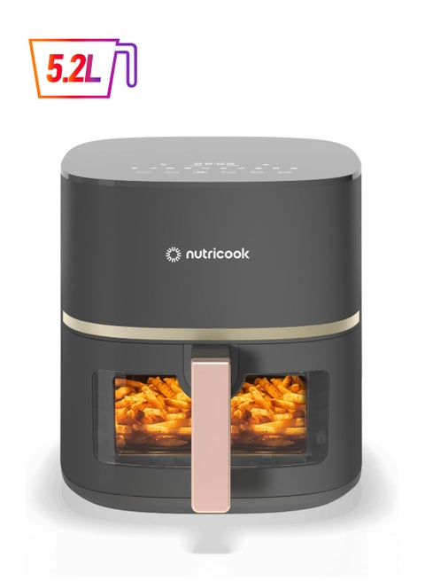 Air Fryer Essentials Vision, 5.2L Capacity, 1500W, 10 Presets, Clear Window with Light, Pro-Cyclone Technology, Healthy Frying, Digital Touchscreen, Sleek Design, 2-Year Warranty 5.2 L 1500 W NC-AFE152V-RG Grey