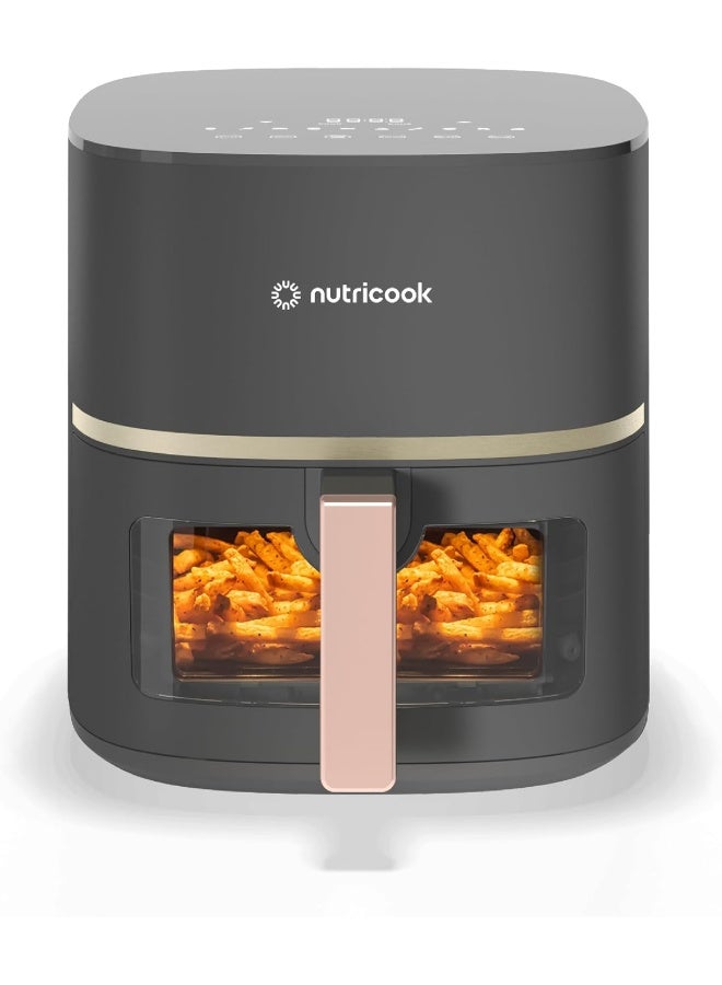 Air Fryer Essentials Vision, 5.2L Capacity, 1500W, 10 Presets, Clear Window with Light, Pro-Cyclone Technology, Healthy Frying, Digital Touchscreen, Sleek Design, 2-Year Warranty 5.2 L 1500 W NC-AFE152V-RG Grey