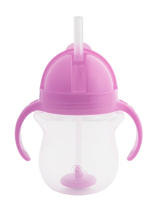 Munchkin - Any Angle Click Lock Weighted Straw Trainer Cup 7Oz, Purple, 6 Months + - Image 1