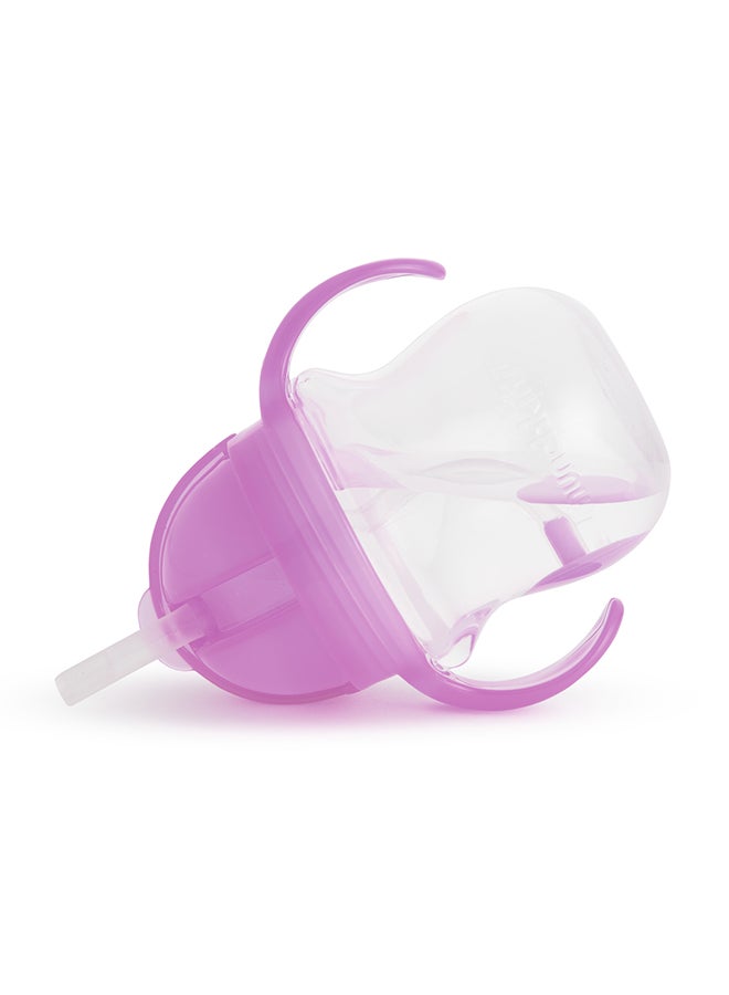 Munchkin - Any Angle Click Lock Weighted Straw Trainer Cup 7Oz, Purple, 6 Months + - Image 1