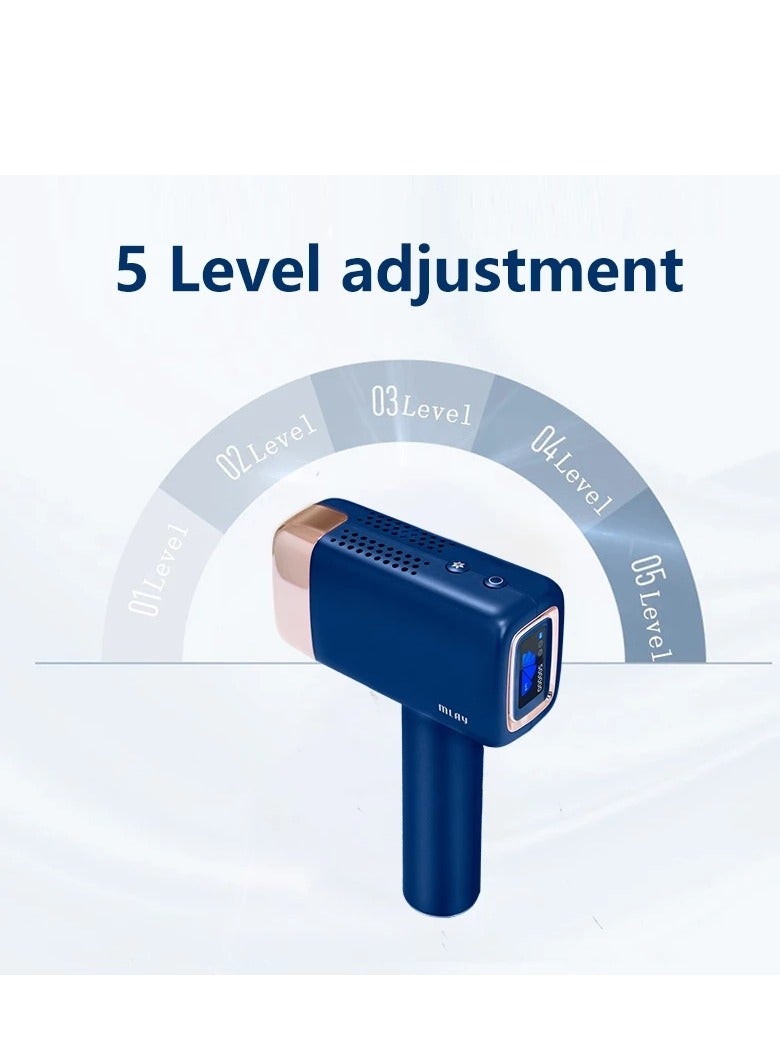 MLAY T14 IPL Ice Compress Hair Removal Device 3℃ With Bikini Lense Free Gift Gel Dark Blue - Image 2