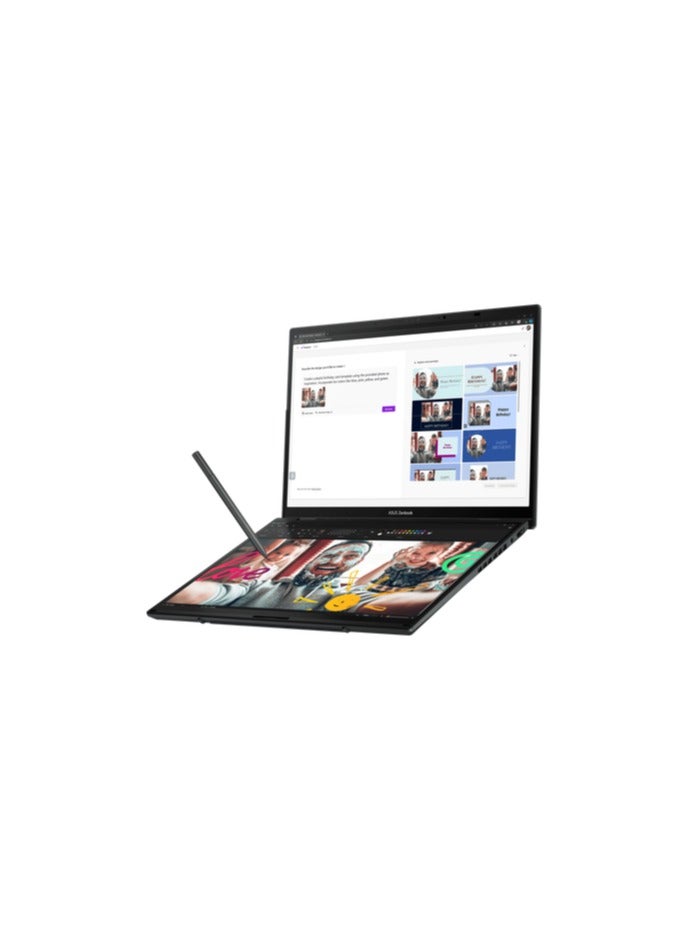ASUS - Zenbook Duo UX8406M Intel Core Ultra 9 185H 14.0 Inch 3K OLED Touch 32GB RAM 1TB SSD Win 11 Home English Inkwell Grey - Image 1