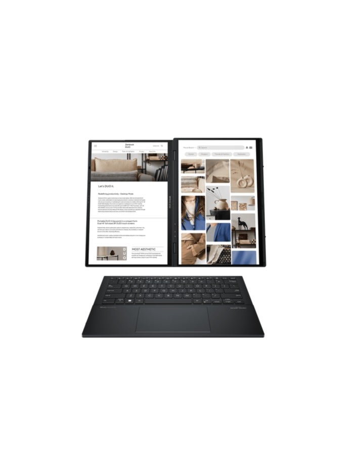 ASUS - Zenbook Duo UX8406M Intel Core Ultra 9 185H 14.0 Inch 3K OLED Touch 32GB RAM 1TB SSD Win 11 Home English Inkwell Grey - Image 1
