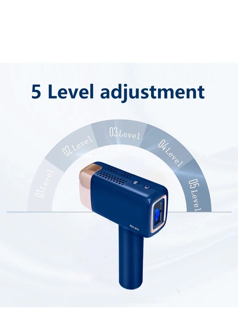 MLAY T14 Painless Ice Compression Epilator Hair Removal Device Free Gift Blackhead Remover Dark Blue - Image 3