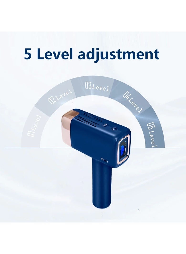 ملاي T14 IPL Ice Compress Hair Removal Device 3℃ With Bikini Lense Free Gift Gel Dark Blue - Image 3