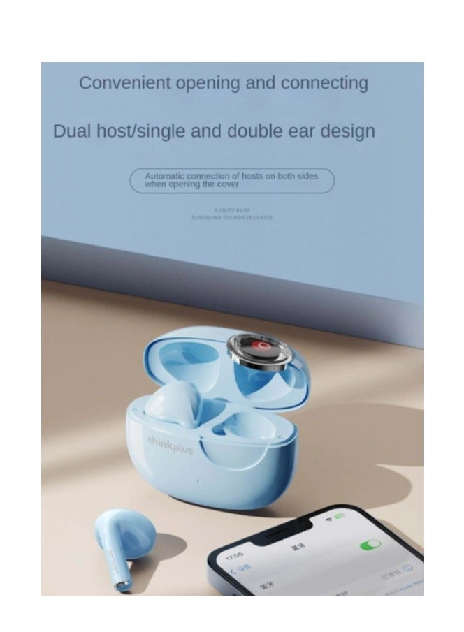 Lenovo - Thinkplus LP17 TWS Bluetooth Earphone Mini Wireless Earbuds Sport Gaming Bluetooth Headset with Mic Music/Game Dual Mode Support Call Video IOS Android Universal Black - Image 1