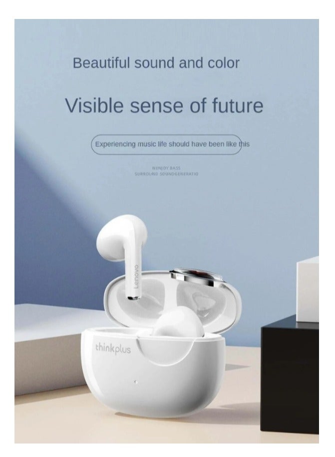 Lenovo - Thinkplus LP17 TWS Bluetooth Earphone Mini Wireless Earbuds Sport Gaming Bluetooth Headset with Mic Music/Game Dual Mode Support Call Video IOS Android Universal Black - Image 1