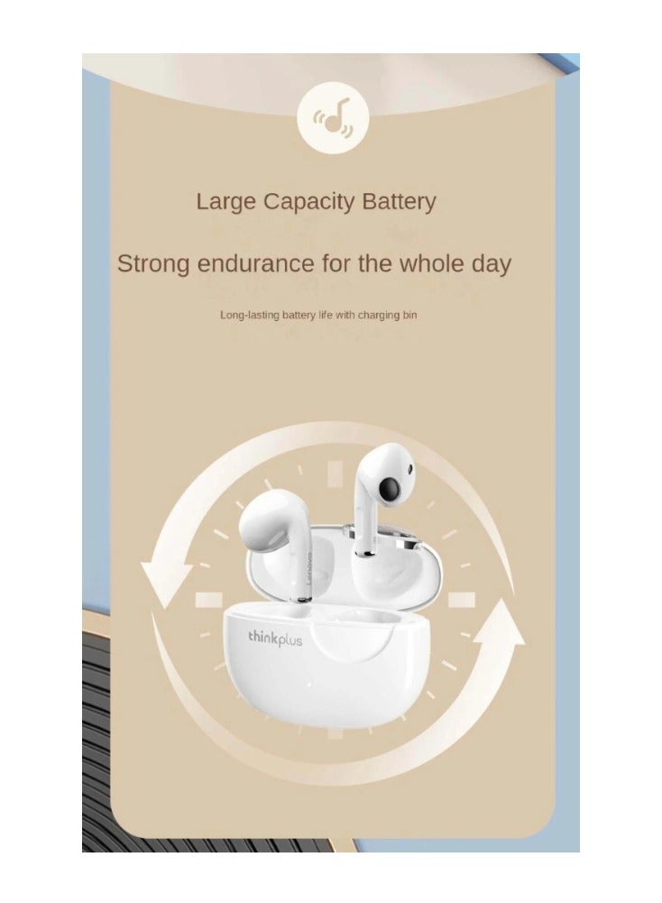Lenovo - Thinkplus LP17 TWS Bluetooth Earphone Mini Wireless Earbuds Sport Gaming Bluetooth Headset with Mic Music/Game Dual Mode Support Call Video IOS Android Universal Black - Image 1