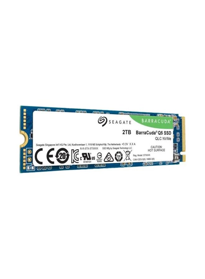 Seagate - BarraCuda Q5 M.2 2280 2TB PCIe Gen3 x4 NVMe 1.3 3D QLC Internal Solid State Drive (SSD) ZP2000CV3A001 2 TB - Image 1