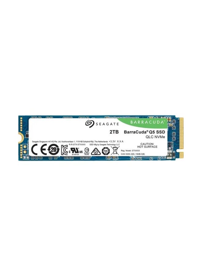 Seagate - BarraCuda Q5 M.2 2280 2TB PCIe Gen3 x4 NVMe 1.3 3D QLC Internal Solid State Drive (SSD) ZP2000CV3A001 2 TB - Image 1
