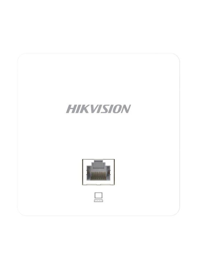 HIKVISION Wi-Fi 5 1200M In-Wall Dual Band Access Point, 2 Gigabit LAN Ports with 1 PoE Input, 50+ Concurrent User Connections, 802.11ac Wave 2 1167 Mbps | DS-3WAP521-SI White 