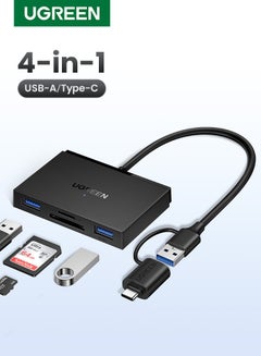 Ugreen U-Quick SD Card Reader Full-featured 【Super Upgraded 2024】Memory Card Adapter Type C + USB A 2 IN 1 With 2 USB 3.0 Ports For SD Micro SD Compatible With Printer Mouse Keyboard iPhone Samsung Laptop Black  - Image 1