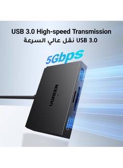 Ugreen U-Quick SD Card Reader Full-featured 【Super Upgraded 2024】Memory Card Adapter Type C + USB A 2 IN 1 With 2 USB 3.0 Ports For SD Micro SD Compatible With Printer Mouse Keyboard iPhone Samsung Laptop Black  - Image 3
