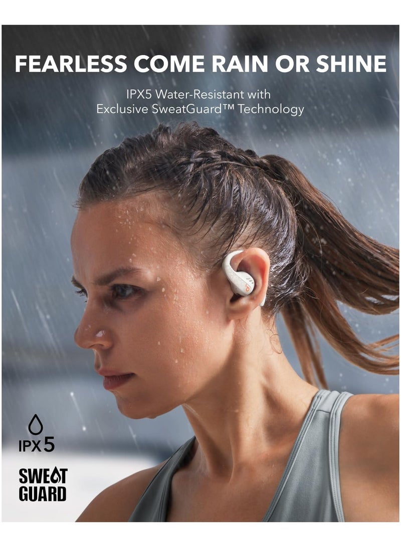 Soundcore - AeroFit Pro Open-Ear Headphones, Ultra Comfort, Secure Fit, Ergonomic Design, Rich Sound with LDAC, Bluetooth 5.3, IP5 Water-Resistant, 46H Playtime, App Control, Wireless Earbuds White - Image 1