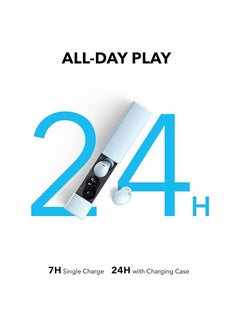 Soundcore A30i Noise Cancelling Earbuds, Lipstick-Shaped Stylish Design, Tiny, Lightweight Comfort, Smart Noise Cancelling, Clear Sound, 24H Playtime, IP54, Wireless Earbuds, Bluetooth 5.4 Blue  - Image 5