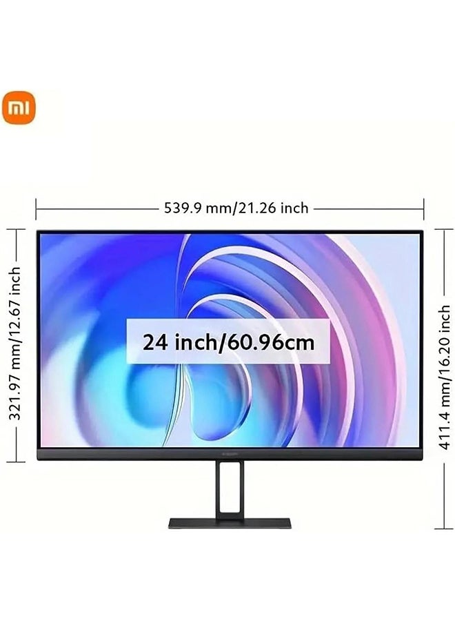 Xiaomi - 24 inch Monitor A24i |1080P | 100Hz Refresh Rate | HDMI 2.0+DP 1.4 Port | IPS Hard Screen | 7.5mm Ultra-Slim Body Black - Image 1