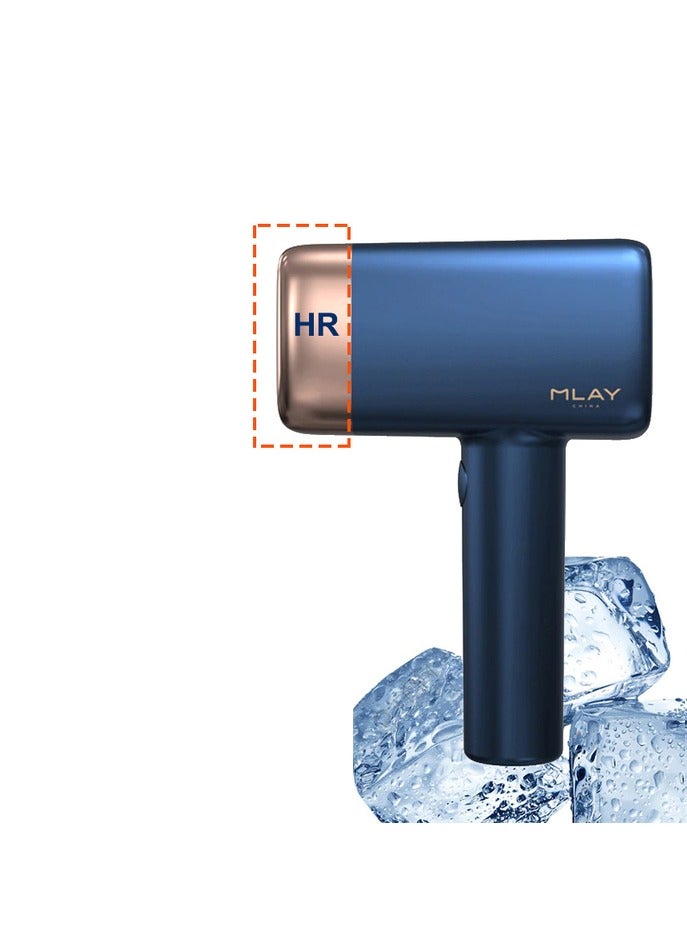 MLAY 2024 Updated T14 Laser Painless Fast Hair Removal 3℃ Cold Compress/5-Levels/500000 Pulses Dark Blue - Image 1