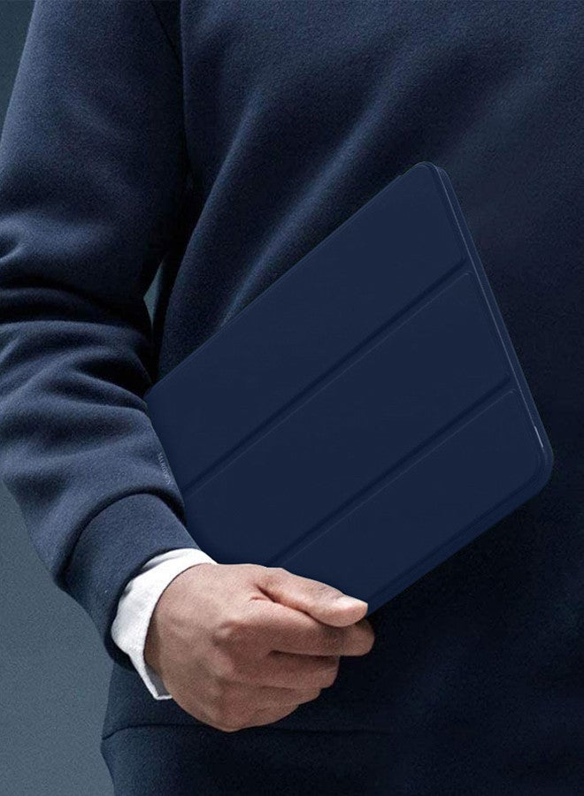 MARGOUN For iPad Air 11 Inch (2024)] Case Flip Case With Pen Slot Shockproof Cover Shock Absorbing Foldable Protective Cover dark blue - Image 3