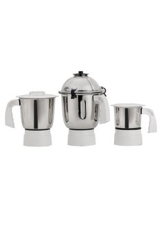 GEEPAS 3 In 1 Mixer Grinder With Stainless Steel Blade & Jar, Multi Safe Protection, Anti Slip Feet, Heavy Duty Double Ball Bearing Motor, Low Vibration, High Power Transmission, Rotary Speed Control 1200 W GSB44114 White  - Image 2