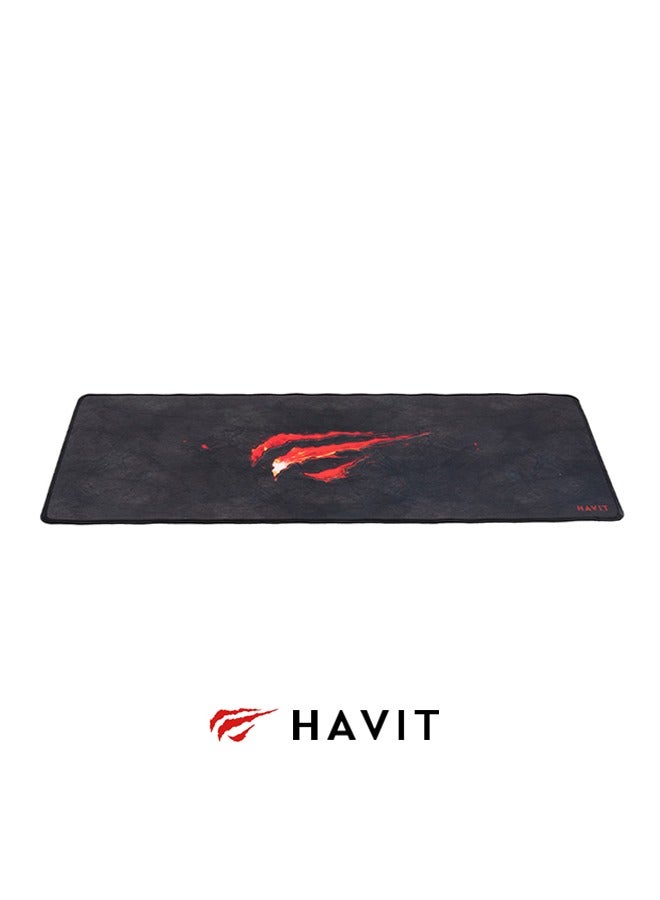 havit Big Mousepad With Premium Fine-Mesh & Anti-Slip Rubber Base,700*300*3Mm, Black - Image 4