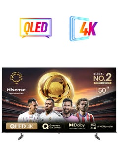 50 inch QLED Smart TV E7N-Quantum Dot Colour, AI Picture, Dolby Vision, Dolby Atmos, Share to TV, Voice Control, Filmmaker Mode, Youtube, Netflix, Disney+ And Shahid, (2024 New Model) 50E7N Black