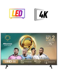 75 inch Smart TV UHD 4K E6N-Dolby Vision,Game Mode Plus,Smooth Motion with MEMC,AI Sports Mode,Voice Control,Share to TV,Youtube,Netflix,Disney+,Shahid And Anghami (2024 New Model) 75E6N Black
