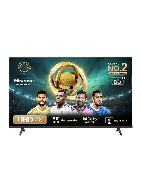 65 inch Smart TV UHD 4K E6N-Dolby Vision,Game Mode Plus,Smooth Motion with MEMC,AI Sports Mode,Voice Control,Share to TV,Youtube,Netflix,Disney+,Shahid And Anghami (2024 New Model) 65E6N Black