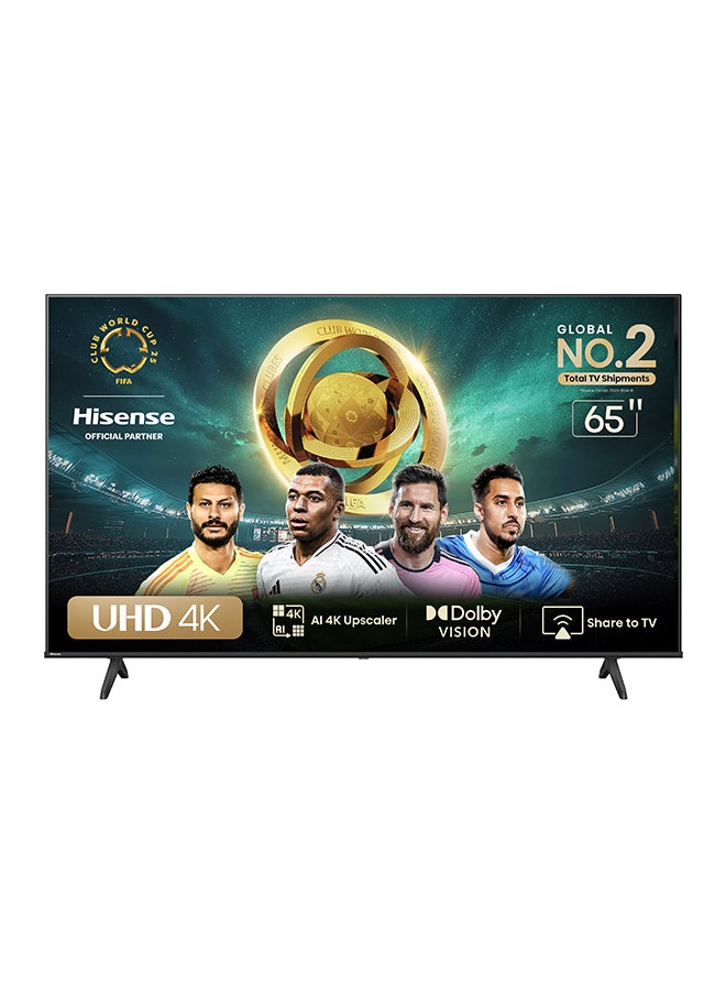 Hisense - 65 inch Smart TV UHD 4K E6N-Dolby Vision,Game Mode Plus,Smooth Motion with MEMC,AI Sports Mode,Voice Control,Share to TV,Youtube,Netflix,Disney+,Shahid And Anghami (2024 New Model) 65E6N Black - Image 1