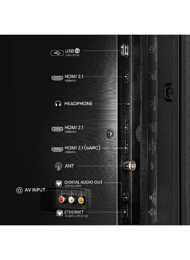 55 inch Smart TV UHD 4K E6N-Dolby Vision,Game Mode Plus,Smooth Motion with MEMC,AI Sports Mode,Voice Control,Share to TV,Youtube,Netflix,Disney+,Shahid And Anghami (2024 New Model) 55E6N Black image 11