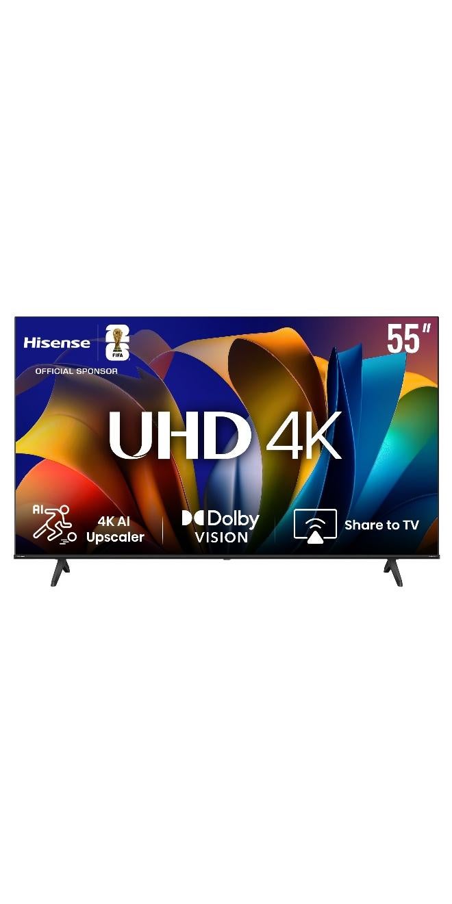 Hisense 55 inch Smart TV UHD 4K E6N-Dolby Vision,Game Mode Plus,Smooth Motion with MEMC,AI Sports Mode,Voice Control,Share to TV,Youtube,Netflix,Disney+,Shahid And Anghami (2024 New Model) 55E6N Black - Image 1