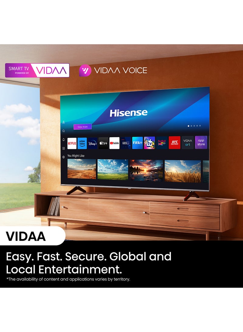 Hisense - 50 inch Smart TV UHD 4K E6N-Dolby Vision,Game Mode Plus,Smooth Motion with MEMC,AI Sports Mode,Voice Control,Share to TV,Youtube,Netflix,Disney+,Shahid And Anghami (2024 New Model) 50E6N Black - Image 1