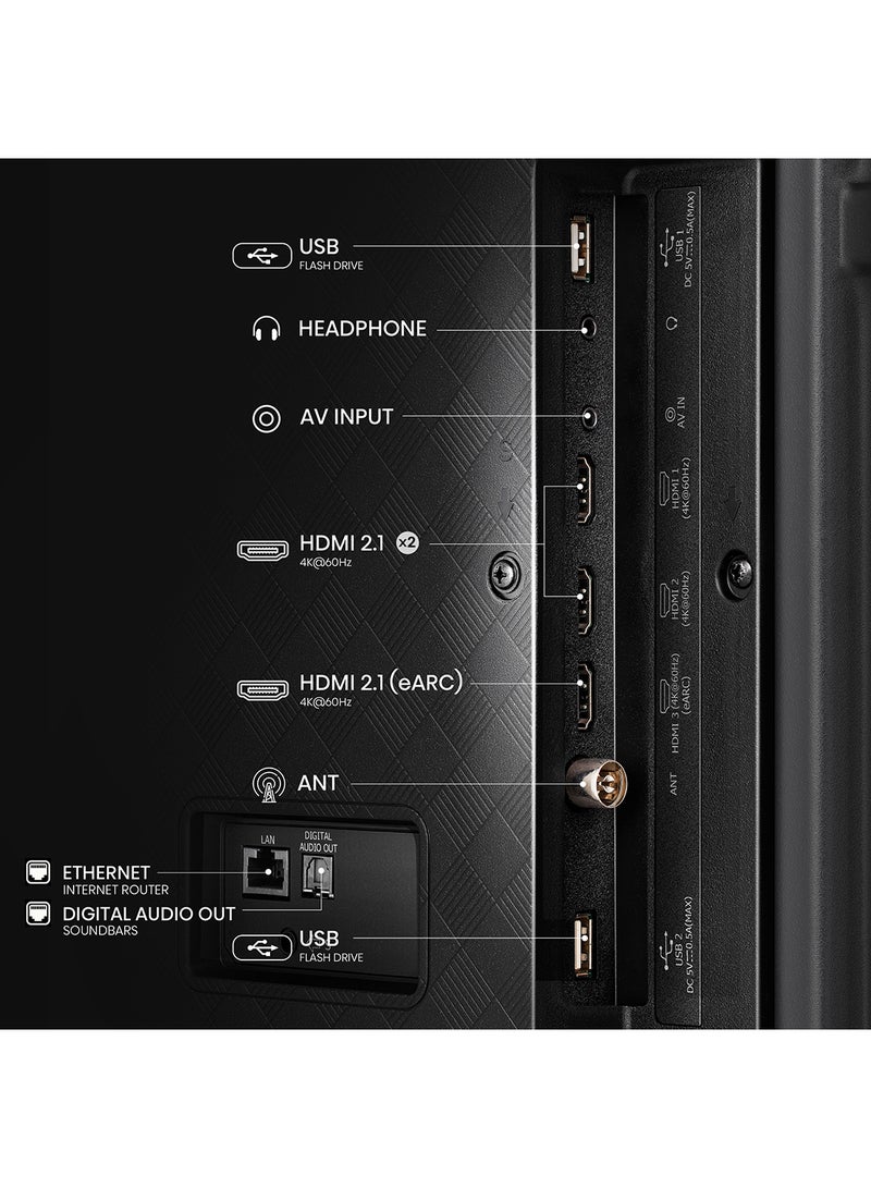 Hisense - 50 inch Smart TV UHD 4K E6N-Dolby Vision,Game Mode Plus,Smooth Motion with MEMC,AI Sports Mode,Voice Control,Share to TV,Youtube,Netflix,Disney+,Shahid And Anghami (2024 New Model) 50E6N Black - Image 1