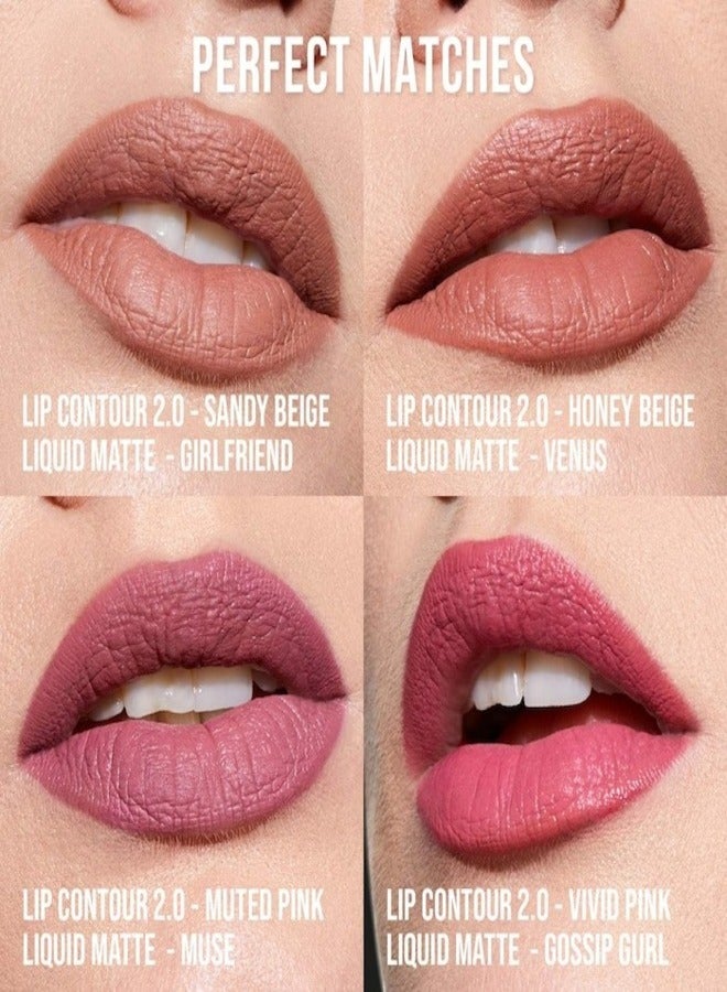 HUDA BEAUTY - Lip Contour 2.0 Automatic Matte Lip Pencil  0.5Grams Deep Rose - Image 1