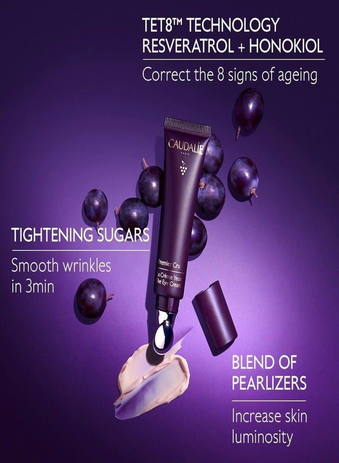 CAUDALIE - Premier Cru Anti AGramsinGrams Eye Cream for Fine Lines and Wrinkles Purple 15ml - Image 1
