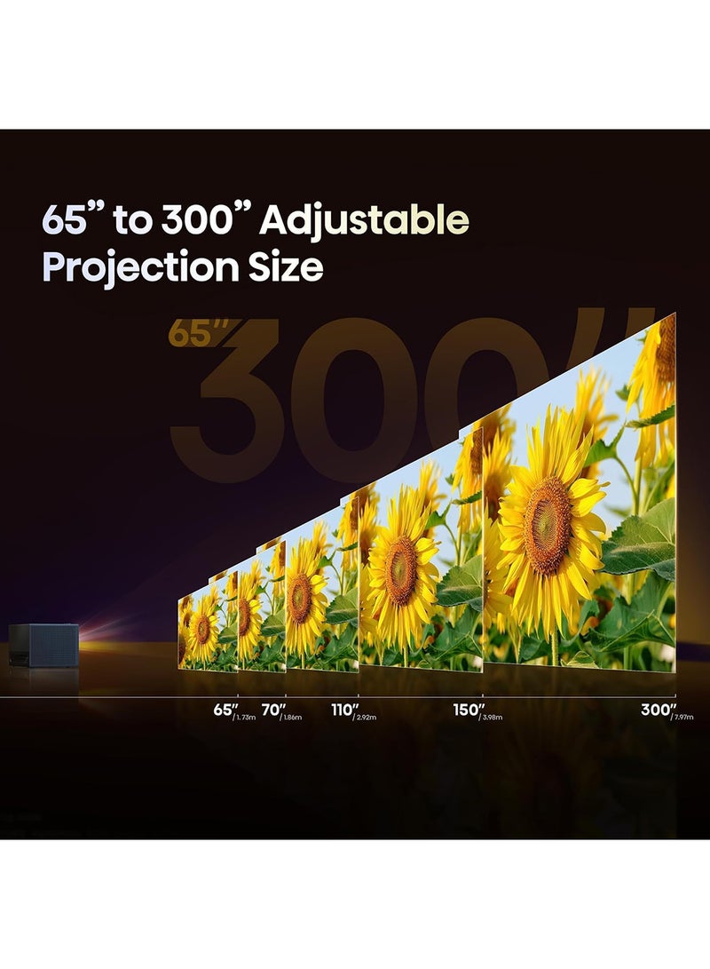 Hisense Triple Laser Cinema TV Up to 300 Inches, 4K HDR10 UHD, 1600 Lumens Portable Mini Projector with Auto Focus, Dolby Vision, 110% BT.2020 Color Gamut, 20W JBL Sound, VlDAA OS, Netflix C1 Black  - Image 4