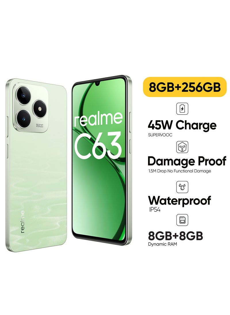 realme - C63 Dual SIM Jade Green 8GB RAM 256GB 4G - Middle East Version - Image 1