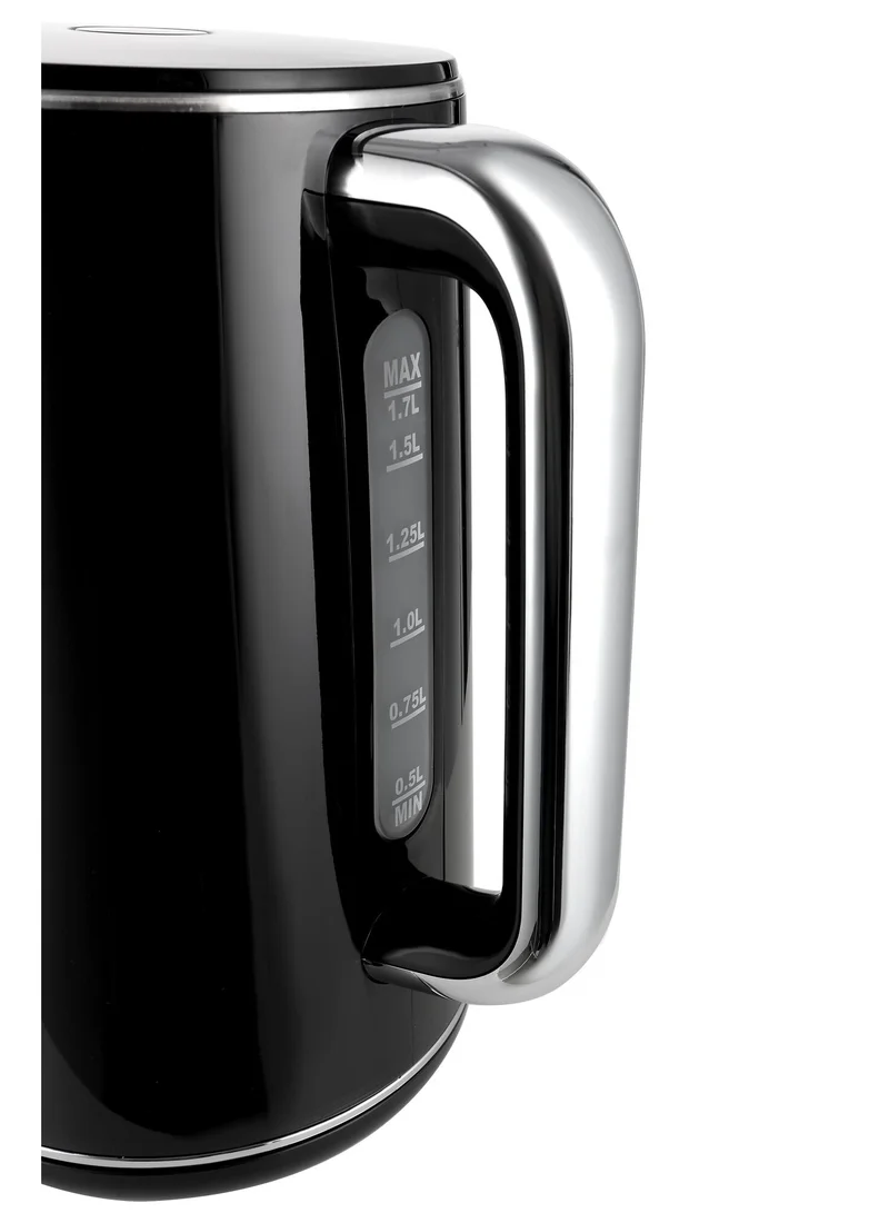 BLACK+DECKER Digital Kettle, Touch Screen, Double Wall Design, 6 Preset Temps, 30-Min Keep Warm, LED Display, Auto Shut-Off, Boil-Dry Protection, Cool-Touch Exterior, 1.7 L 2200 W JCD200-B5 Black