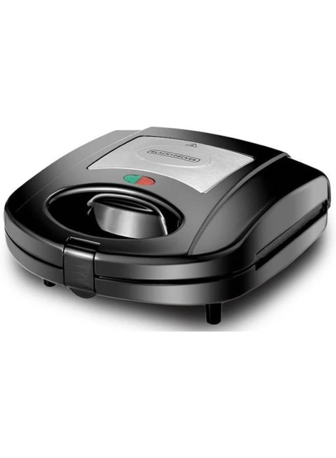 بلاك اند ديكر محضرة الوجبات الخفيفة 3 في 1 غير لاصقة للساندويتش, شريحتين,  صانعة الساندويتشات و الوافل  بألواح قابلة للفصل , ماكينة تحضير الساندويتشات وتسخين الوجبات الخفيفة، شواية ساندويتشات ووافل قابلة للتبديل بفتحتين غير لاصقتين مع مؤشر وأضواء جاهزة للطهي, 780 واط  TS2130-B5 780 W TS2130-B5 - Image 1