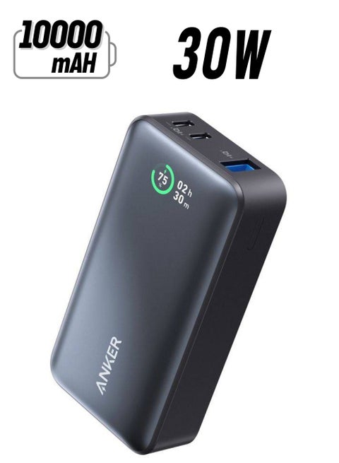 باور بانك Anker، باور بانك 533 (PowerCore 30W)، شاحن محمول Power IQ 3.0 مع خرج PD 30W بحد أقصى، عبوة لسلسلة iPhone 14 وDell وMicrosoft Surface وiPad Pro والمزيد
