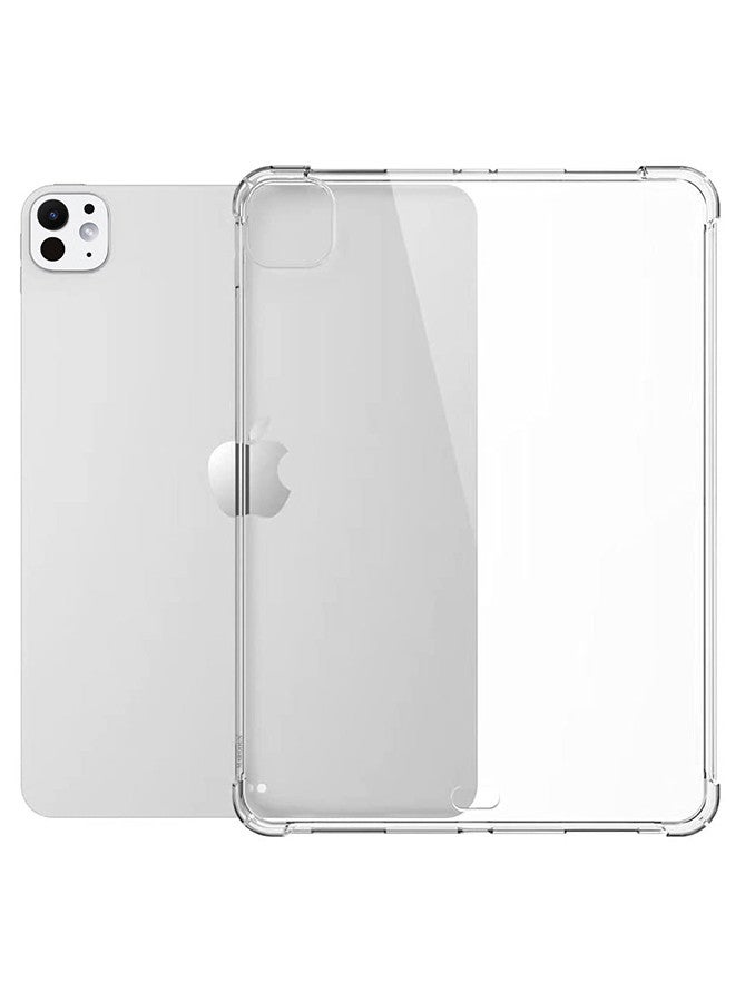 MARGOUN [for iPad Pro 11 inch 2024] Clear TPU Case Shockproof Transparent Cover Shock Absorbing Flexible TPU Protective Cover Clear - Image 1
