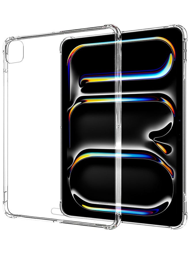 MARGOUN [for iPad Pro 11 inch 2024] Clear TPU Case Shockproof Transparent Cover Shock Absorbing Flexible TPU Protective Cover Clear - Image 2