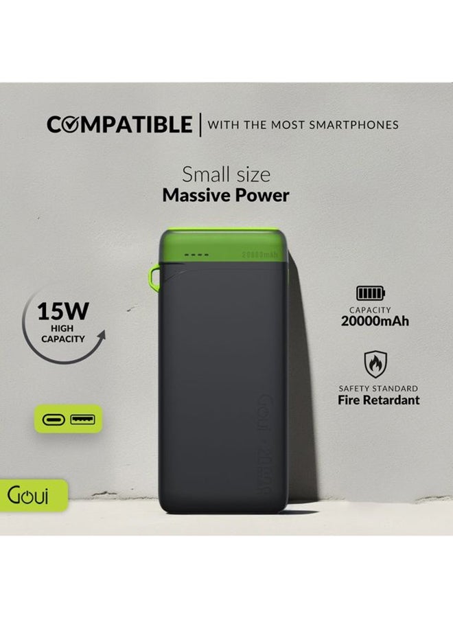Goui - 20000 mAh Pwani Power Bank - High-Capacity Portable Power Bank for Simultaneous Device Charging, Compatible with Smartphones, Tablets, Gaming Devices, Portable DVD Players, MP3/MP4, and Bluetooth Devices, Compact and Travel-Friendly for Instant Power Anywhere - Multicolour - Image 1
