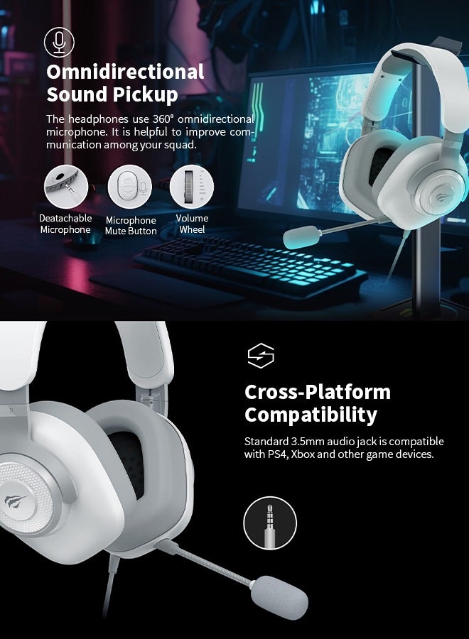 havit Wired Gaming Over-Ear Headset with Mic, Gaming Headphone For PC, PS4, PS5, Switch, Xbox One  - Image 4